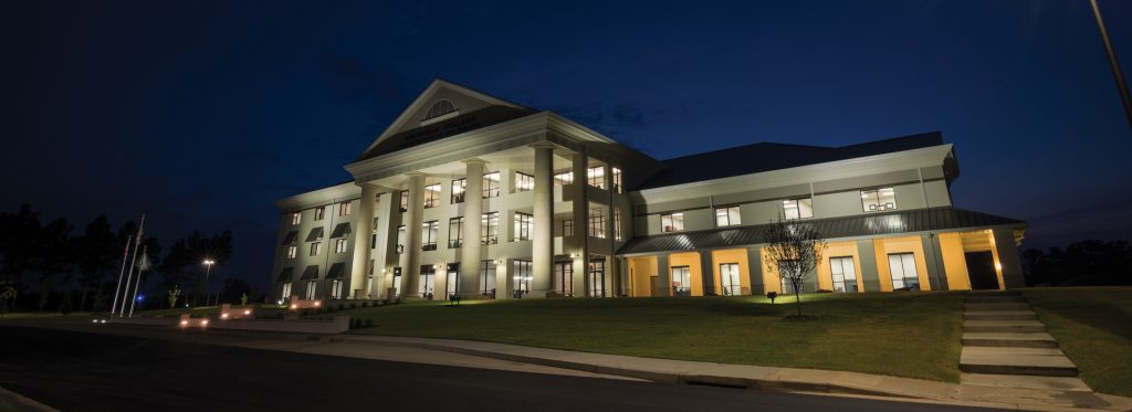 photo of ARCOM building at night
